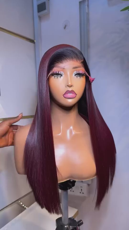 Luxury Burgundy - 5by5 Closure